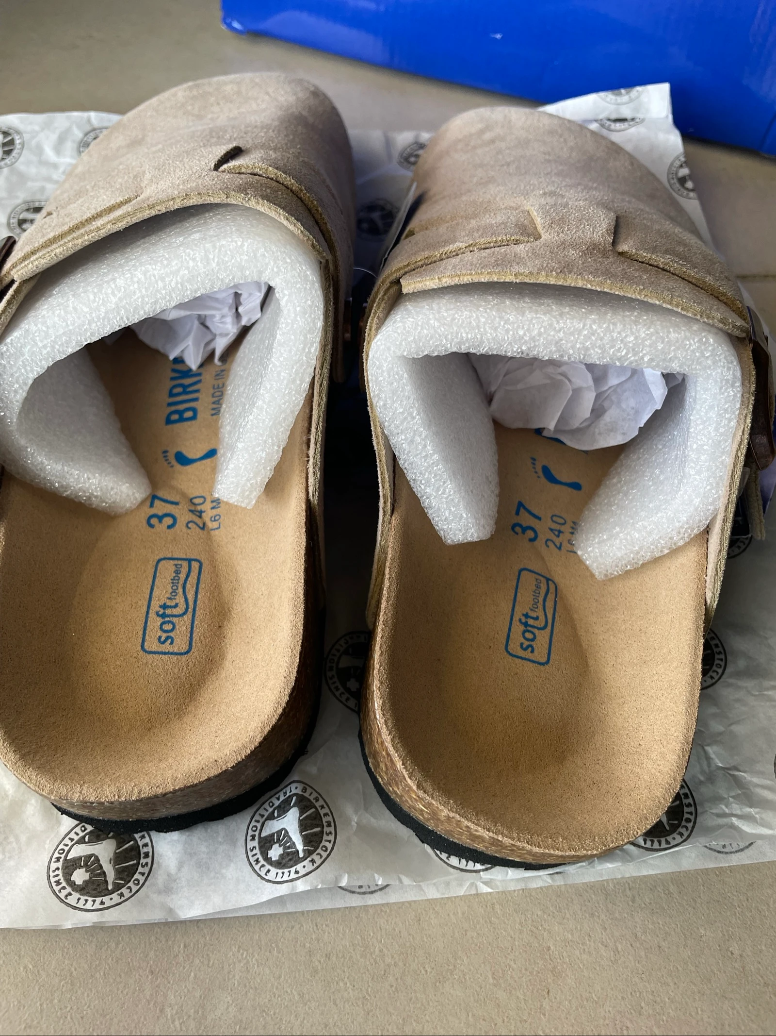 Beige Birkenstock Boston Mule – photo 3